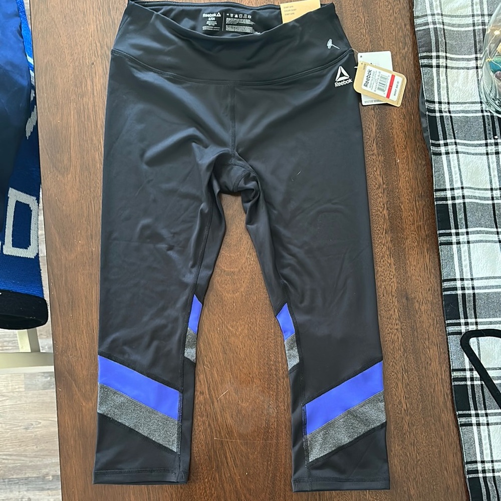 Reebok Black and Blue Leggings